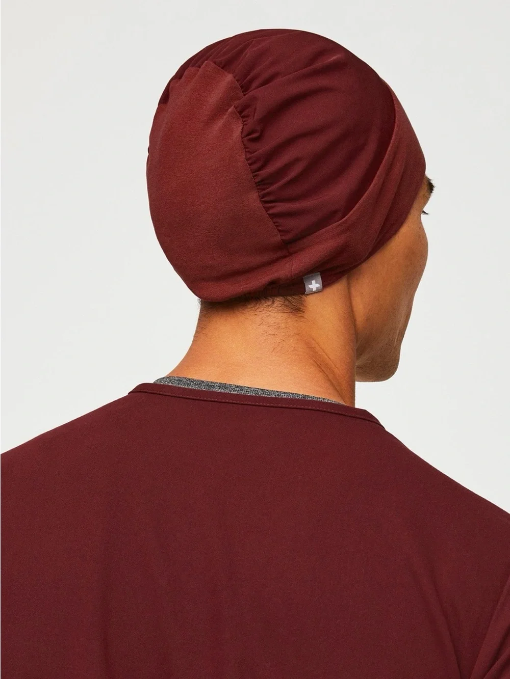 Figs Modern Expandable Scrub Cap Burgundy NWT